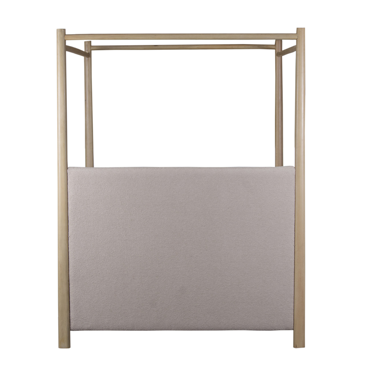 Dowen Mango Wood Fabric Queen Bed