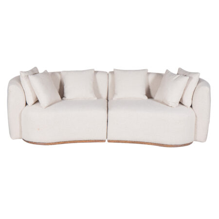 Dublin Fleece Fabric Sofa - White Dublin Fleece Fabric Sofa - White