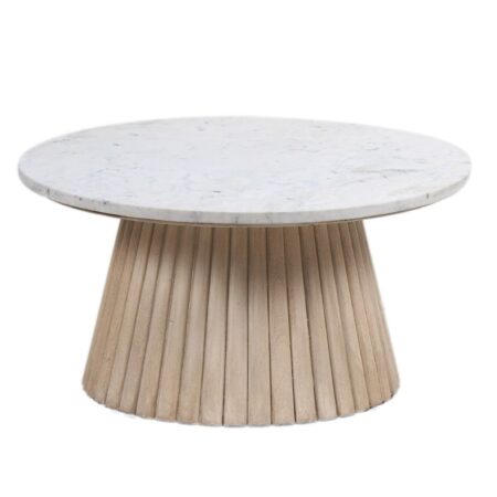 Edgar Round Coffee Table With Marble Top Edgar Round Coffee Table With Marble Top