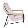 Ellery Metal Wood Fabric Arm Chair