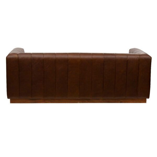 Emillio Buff Brown Leather 3 Seater Sofa