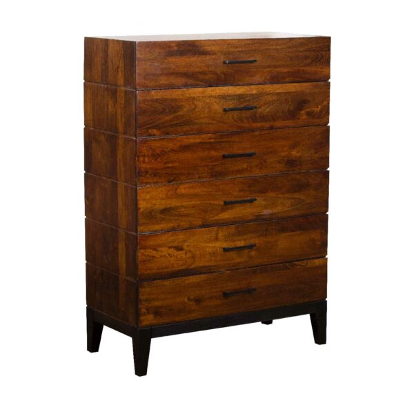 Evoke Mango Wood 6 Drawe Highboy