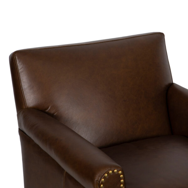 Faladia Brown Buff Leather Sofa