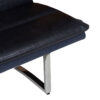 Fantoni Blue Buff Leather Sofa With SS Legs