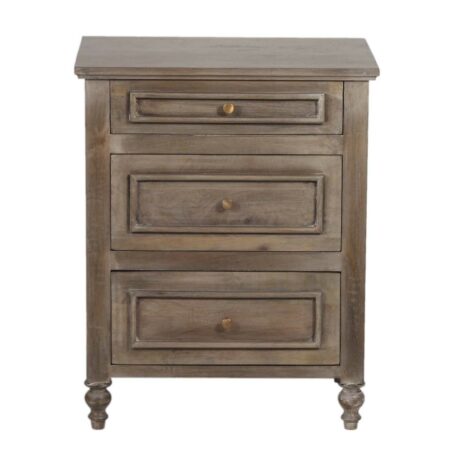 Florence Mango Wood 3 Drawer Nightstand