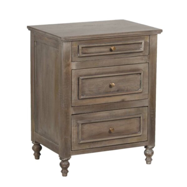 Florence Mango Wood 3 Drawer Nightstand