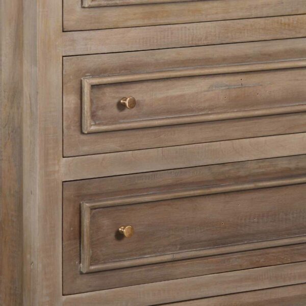 Florence Mango Wood 5 Drawer Highboy