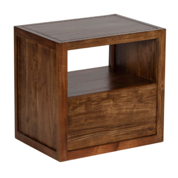 Folsom Acacia 1 Drawer Side Table Large