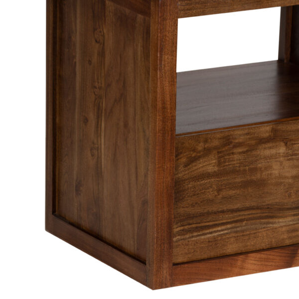 Folsom Acacia 1 Drawer Side Table Large