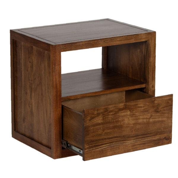 Folsom Acacia 1 Drawer Side Table Large