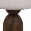 Garmich Mango Wood Fabric Round Stool