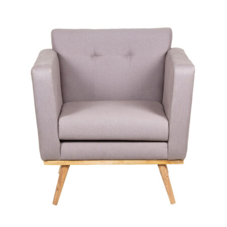 Gemi Acacia Wood Bliss Fabric Armchair