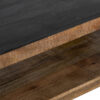 Graz Mango Wood Black Marble Top Rectangular Coffee Table