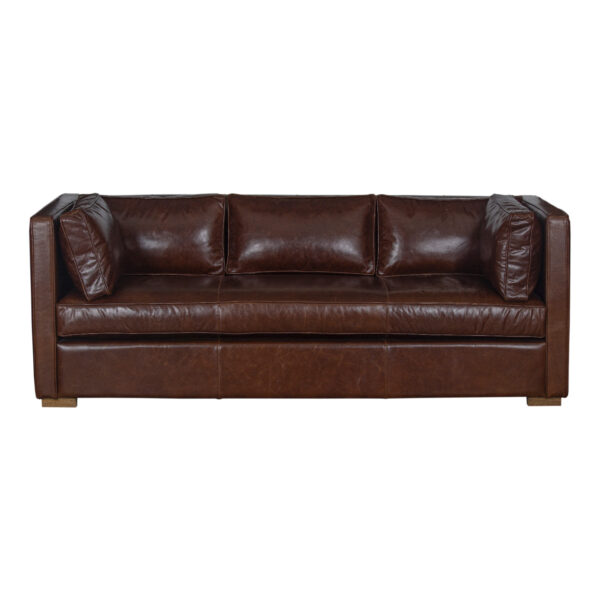 Hamilton Brompton Cocoa Buff Leather Sofa