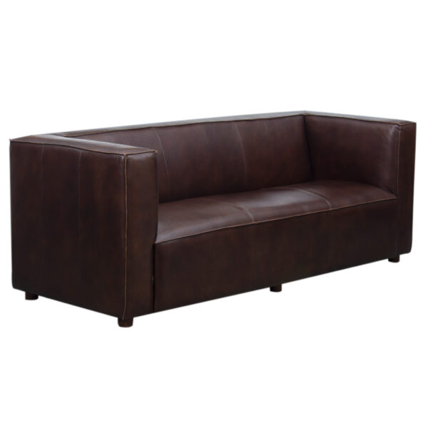 Harbour 3 Seater in Cow Antique Brown Leather