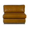 Harman Brown Leather With SS Stand Sofa