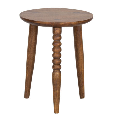 Harvey Mango Wood Round Side Table Large