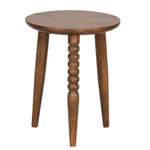 Harvey Mango Wood Round Side Table Big