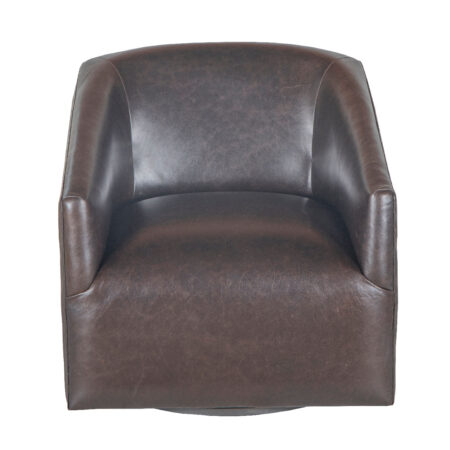 Havana Leather Armchair With Swivel - Black Havana Leather Armchair With Swivel - Black