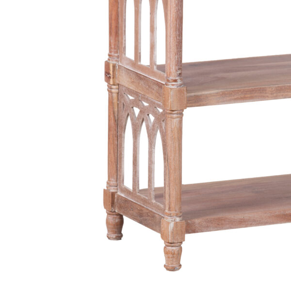 Helios 4 Tier Acacia Wood Bookshelf