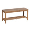 Helios Acacia Wood Bench With Slats Shelf