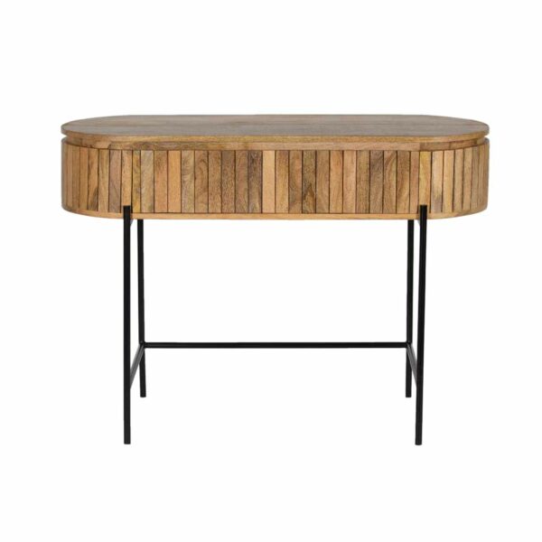 Henrik Mango Wood Metal Base Console Table