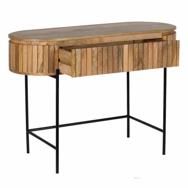 Henrik Mango Wood Metal Base Console Table