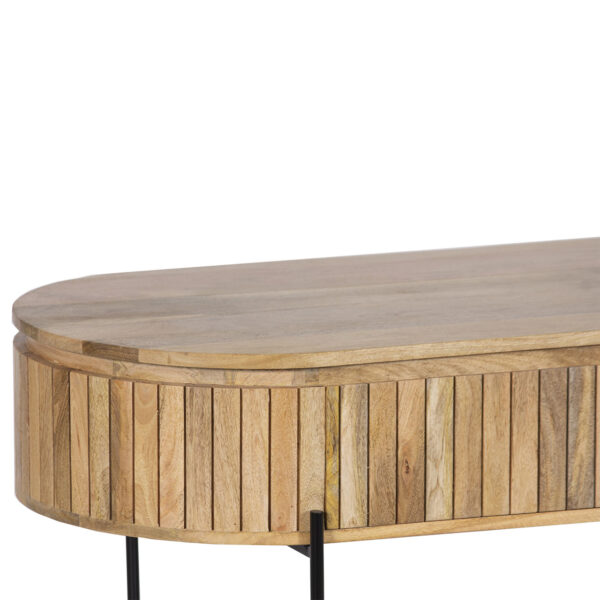 Henrik Mango Wood Metal Legs Coffee Table