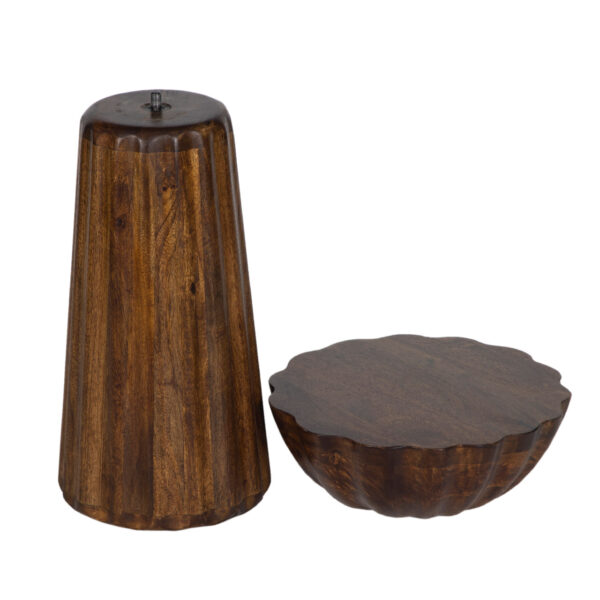 Histo Mango Wood Round Side Table