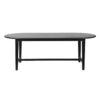 Holston Mango Wood Oval Dining Table Smooth Black