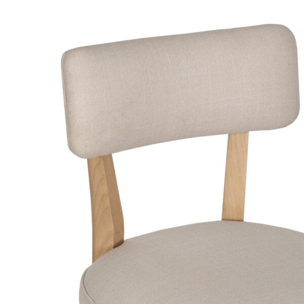 Homary Mango Wood Upholstered Dining Chair