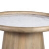 Hurmon Mango Wood Marble Top Coffee Table