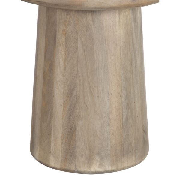 Hurmon Mango Wood Marble Top End Table