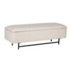 Inna Metal Legs Storage Bench With Upholstery Lift Top