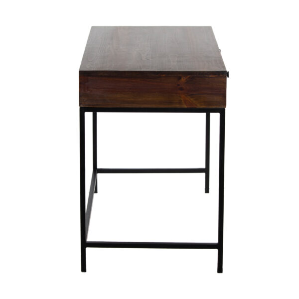 JJ Mango Wood Metal Base With 3 Drawer Desk