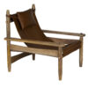 Jacob Mango Wood Leather Arm Chair