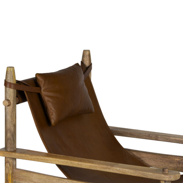 Jacob Mango Wood Leather Arm Chair