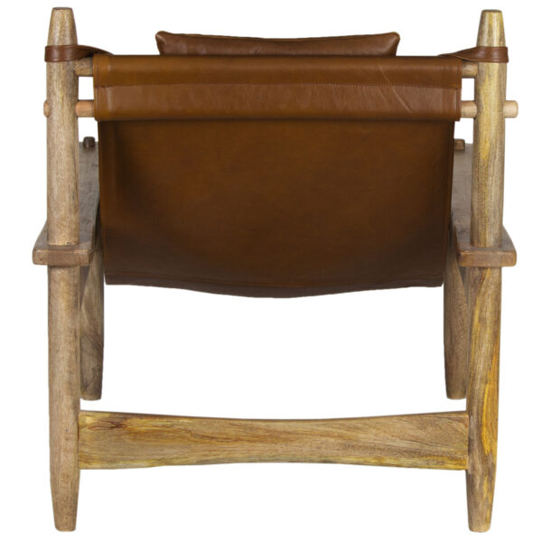 Jacob Mango Wood Leather Arm Chair