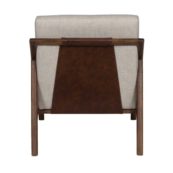 Jade Mango Wood Textured Fabric Uphostered Arm Chair