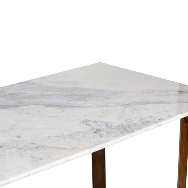 Jinxx Mango Wood Marble Top Dining Table