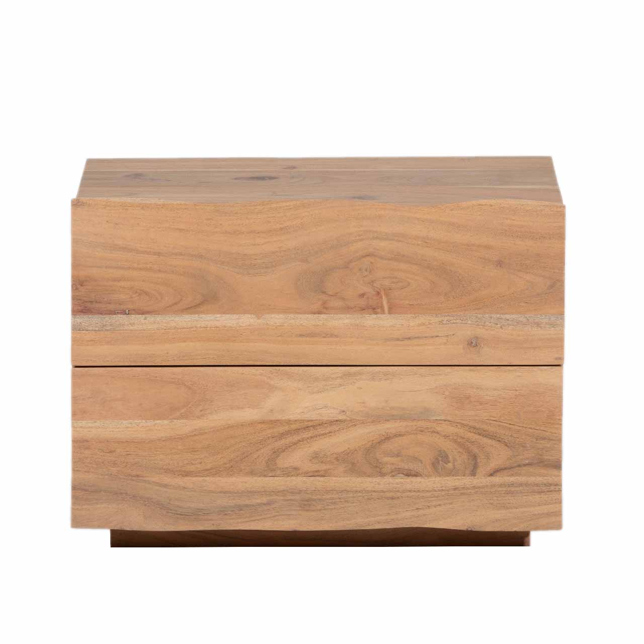 Jorden Acacia Wood 2 Drawer Bedside Table