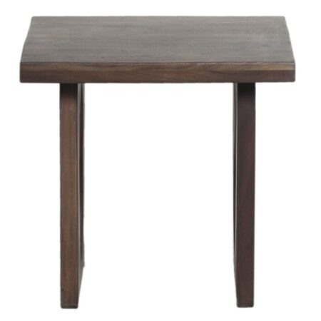 Jupiter Acacia Wood End Table with Antique Glaze Finish