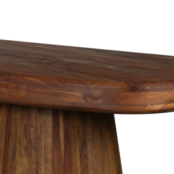 Kalida Acacia Wood Dining Table With Oval Base