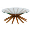 Kartell Mango Wood Glass Round Coffee Table