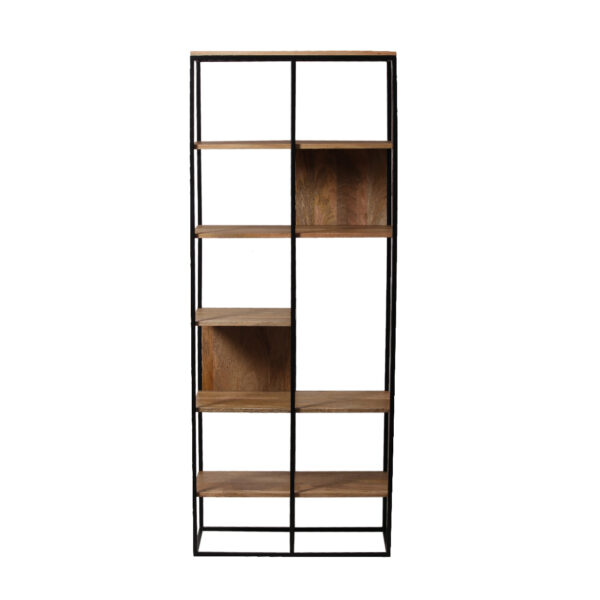 Kashmira Mango Wood Metal Bookcase