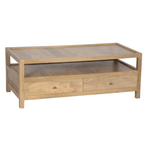 Keane Mango Wood 2 Drawer Coffee Table