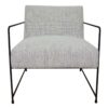 Kerry Metal Fabric Accent Chair Merino Cotton