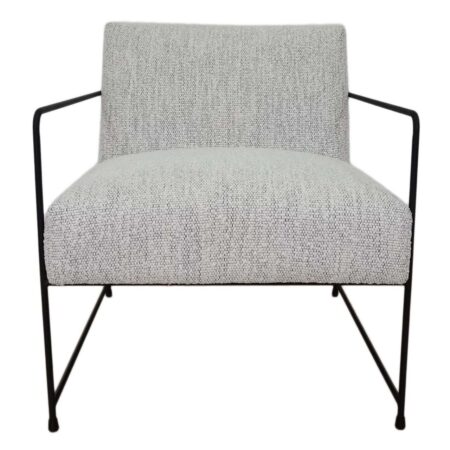 Kerry Metal Fabric Arm Chair Merino Cotton