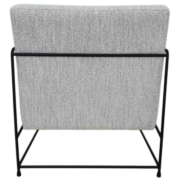 Kerry Metal Fabric Accent Chair Merino Cotton