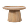 Kira Mango Wood Round Tray Top Coffee Table Small